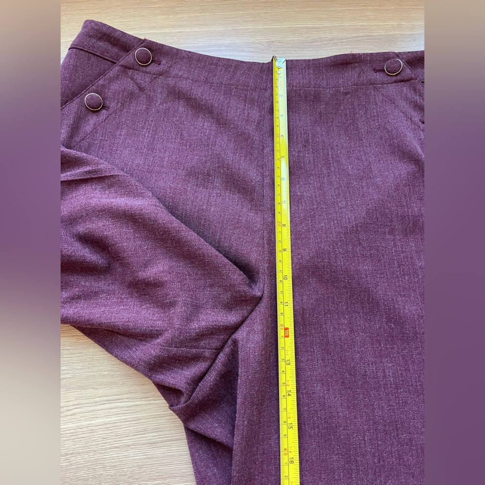 Michael Kors Burgundy Wide-Leg Sailor Pants - Picture 9 of 11
